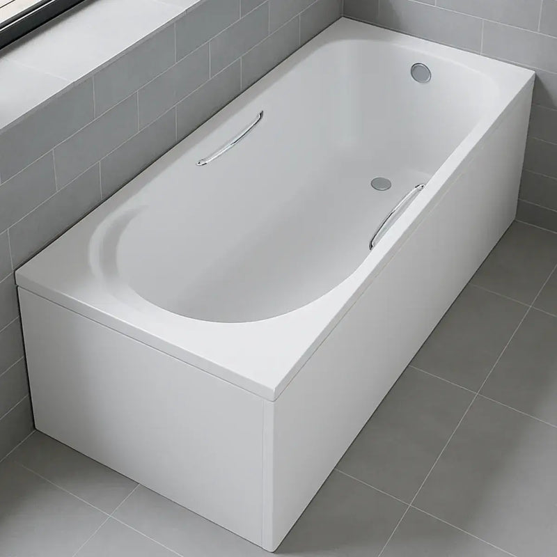 Carron Arc 1500 x 700mm Single Ended Bath With Chrome Grips- Standard & Carronite Options - Carronite