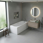Carron Arc 1700 x 750mm Single Ended Bath With Chrome Grips- Standard & Carronite Options - Carronite