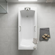 Carron Axis 1500 x 700mm Single Ended Bath With Chrome Grips- Standard & Carronite Options - Standard