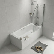 Carron Axis 1600 x 700mm Single Ended Bath With Chrome Grips- Standard & Carronite Options - Carronite
