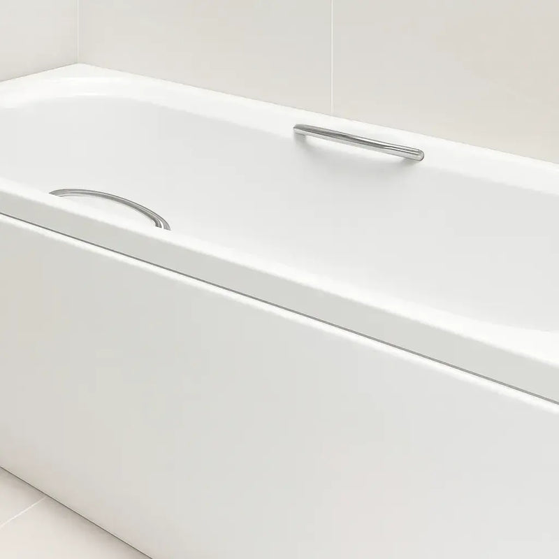 Carron Axis 1650 x 700mm Single Ended Bath With Chrome Grips- Standard & Carronite Options - Standard