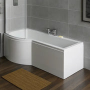 Carron Brio 1650mm Shower Bath Pack inc Front Panel & Bath Screen - Carronite