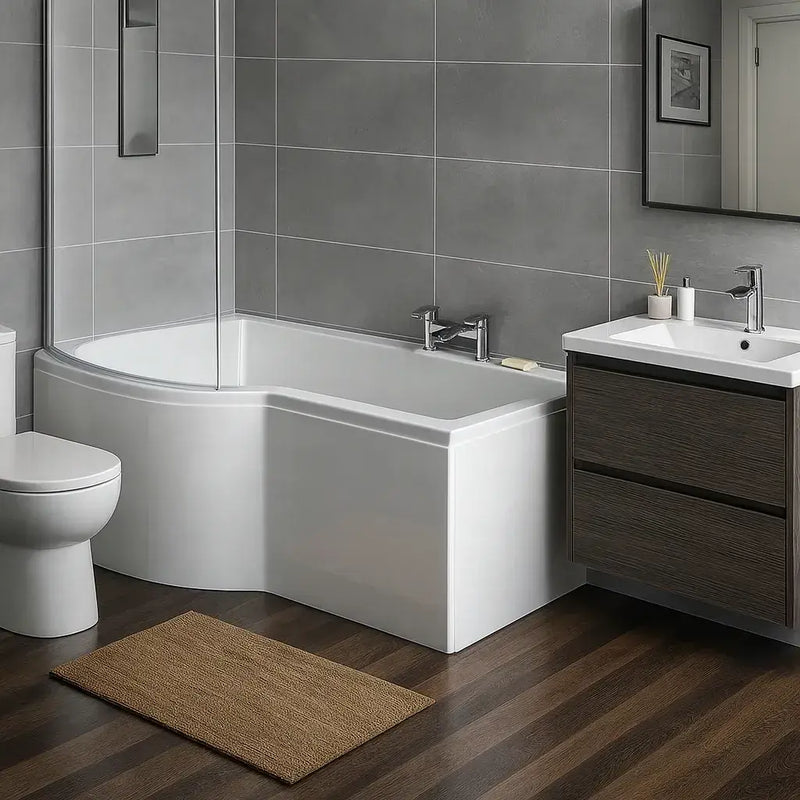 Carron Brio 1650mm Shower Bath Pack inc Front Panel & Bath Screen - 5mm