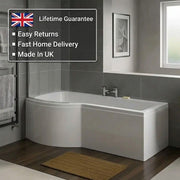 Carron Brio 1650mm Shower Bath Pack inc Front Panel & Bath Screen - Carronite