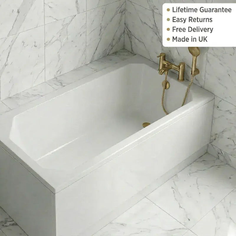Carron Camden 1600 x 700mm Single Ended Bath - Standard & Carronite Options - Standard
