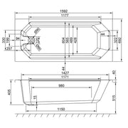 Carron Camden 1600 x 700mm Single Ended Bath - Standard & Carronite Options - Carronite