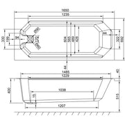 Carron Camden 1650 x 700mm Single Ended Bath - Standard & Carronite Options - Carronite