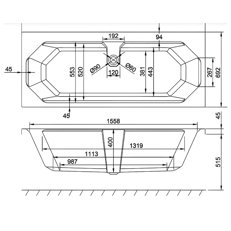 Carron Camden 1700 x 700mm Double Ended Bath - Standard & Carronite Options - Carronite