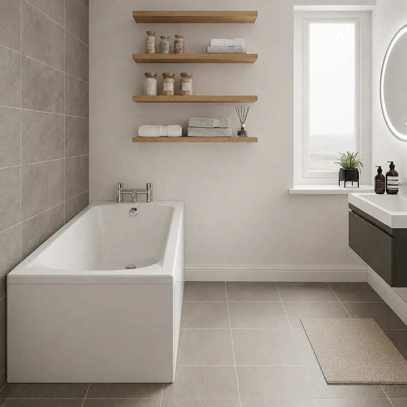 Carron Delta 1400 x 700mm Single Ended Bath - Standard & Carronite Options - Standard
