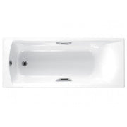 Carron Delta 1400 x 700mm Single Ended Bath With Chrome Grips- Standard & Carronite Options - Carronite