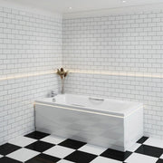 Carron Delta 1600 x 700mm Single Ended Bath With Chrome Grips- Standard & Carronite Options - Standard