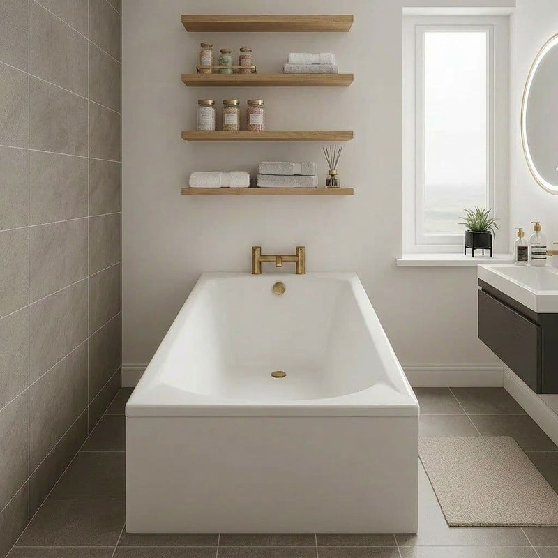Carron Delta 1650 x 700mm Single Ended Bath - Standard & Carronite Options - Standard