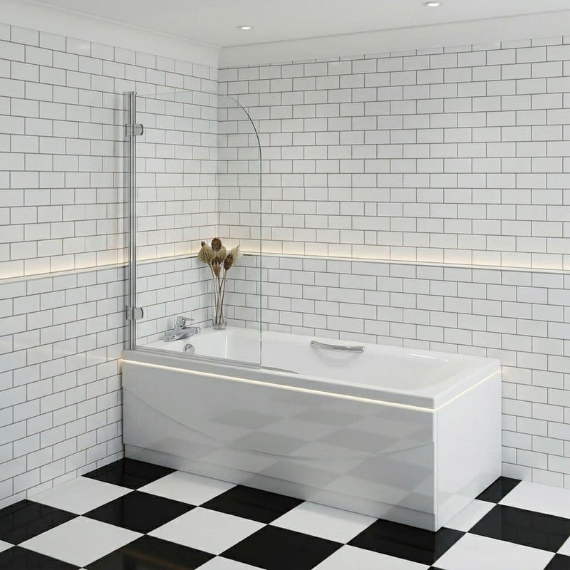 Carron Delta 1650 x 700mm Single Ended Bath With Chrome Grips- Standard & Carronite Options - Standard