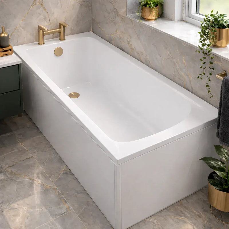 Carron Delta 1700 x 700mm Single Ended Bath - Standard & Carronite Options - Standard
