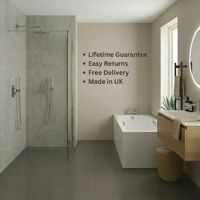 Carron Imperial 1800 x 750mm Single Ended Bath With Chrome Grips- Standard & Carronite Options - Standard