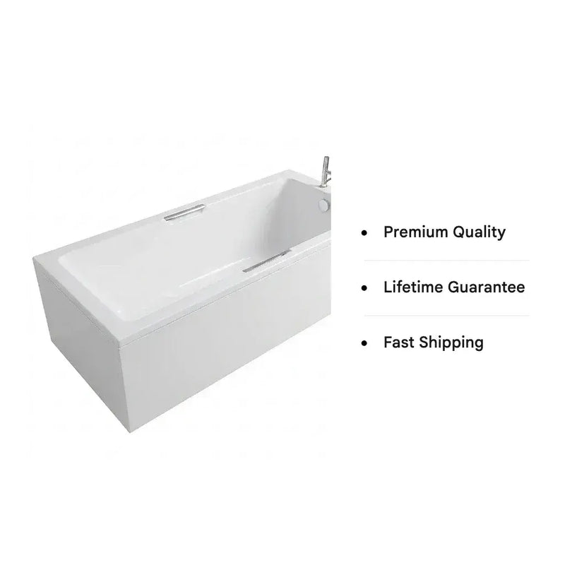 Carron Integra 1700 x 700mm Single Ended Bath with Grips - Standard & Carronite Options - Carronite