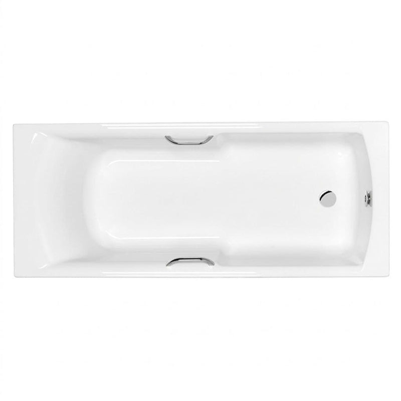 Carron Matrix 1500 x 700mm Single Ended Bath With Chrome Grips- Standard & Carronite Options - Standard
