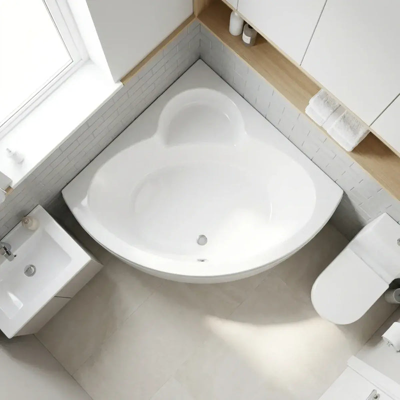 Carron Monarch 1300 x 1300mm Corner Bath Standard & Carronite Options - Carronite