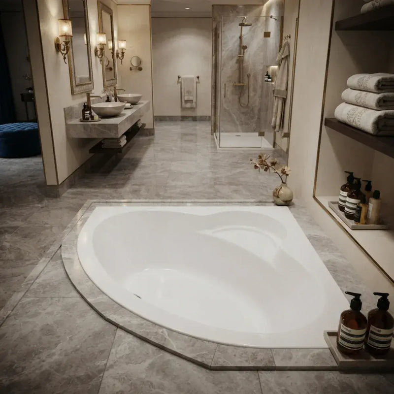 Carron Monarch 1300 x 1300mm Corner Bath Standard & Carronite Options - Standard