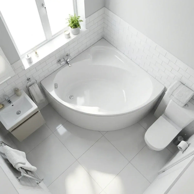 Carron Oriole 1200 x 1200mm Corner Bath Standard & Carronite Options - Carronite
