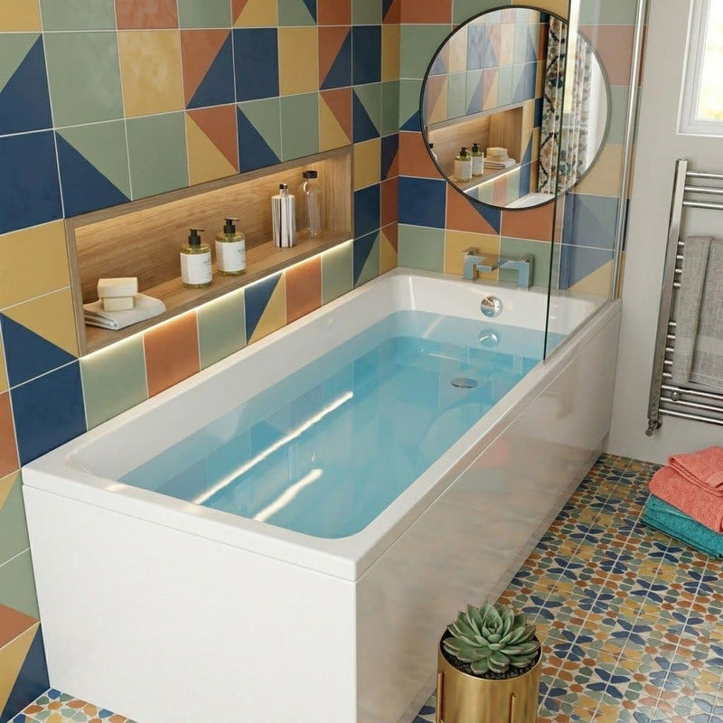 Carron Profile 1750 x 750mm Single Ended Bath - Standard & Carronite Options - Standard