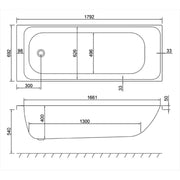 Carron Profile 1800 x 700mm Single Ended Bath - Standard & Carronite Options - Carronite