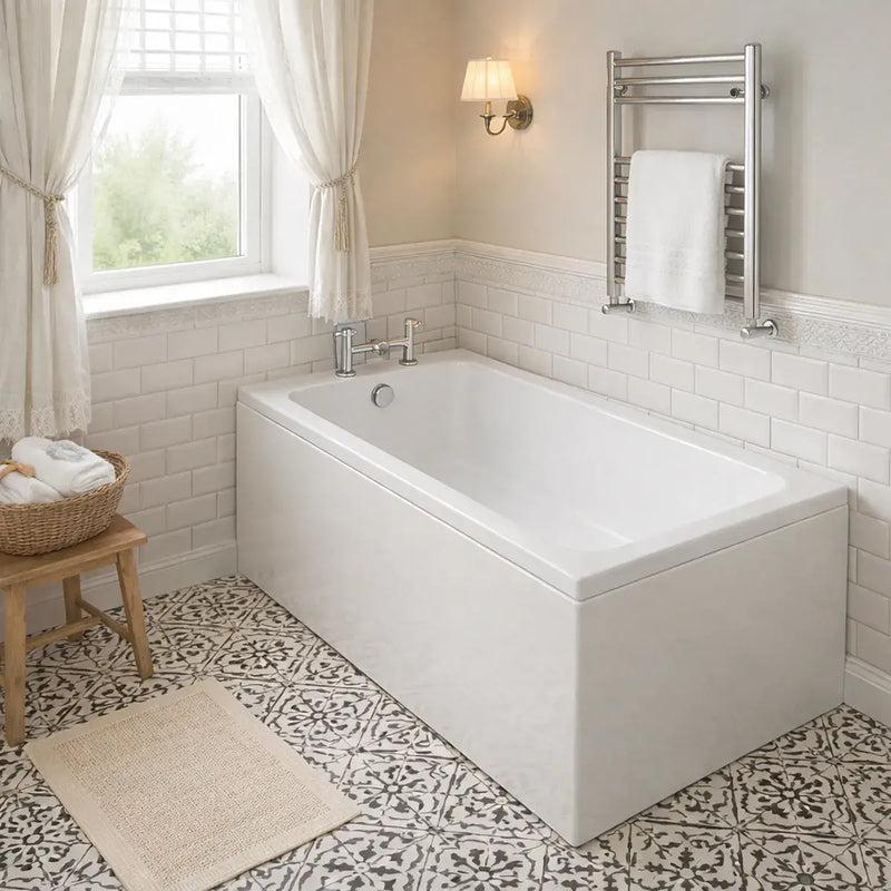 Carron Quantum 1700 x 700mm Single Ended Bath - Standard & Carronite Options - Carronite
