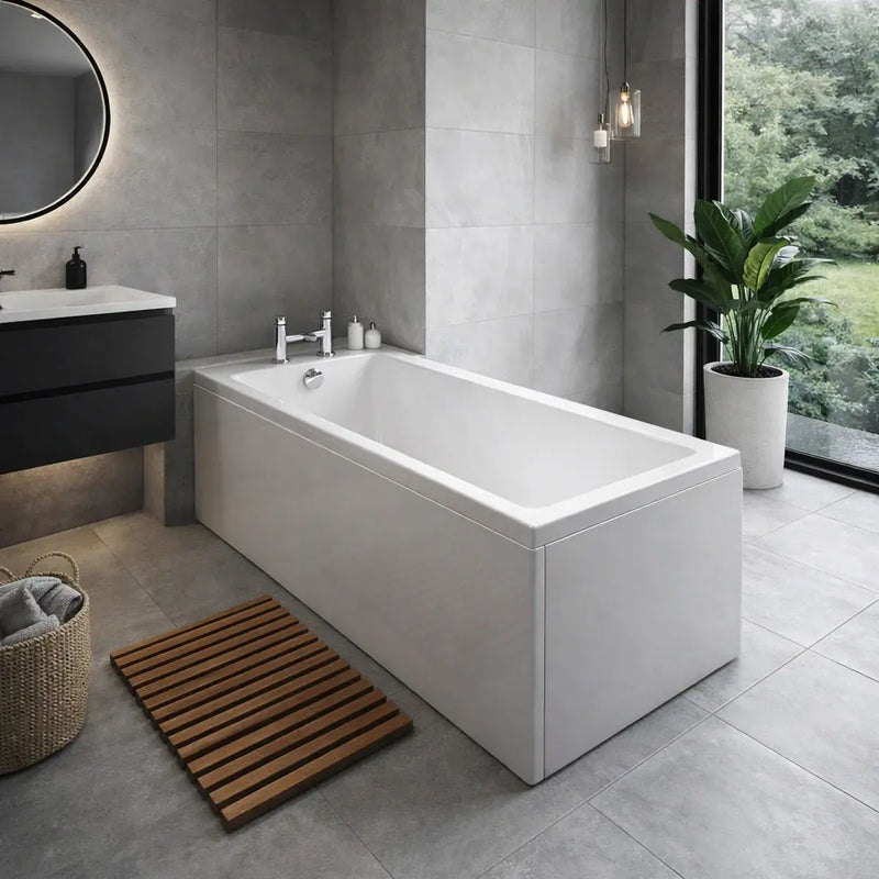 Carron Quantum 1700 x 750mm Single Ended Bath - Standard & Carronite Options - Carronite
