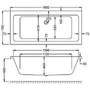 Carron Quantum 1700 x 800 Double Ended Bath - Standard & Carronite Options - Standard