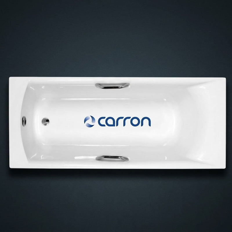 Carron Sigma 1800 x 800mm Single Ended Bath With Chrome Grips- Standard & Carronite Options - Standard