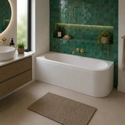 Carron Status 1600mm x 725mm Right-Hand Offset J-Shaped Corner Bath - Carronite