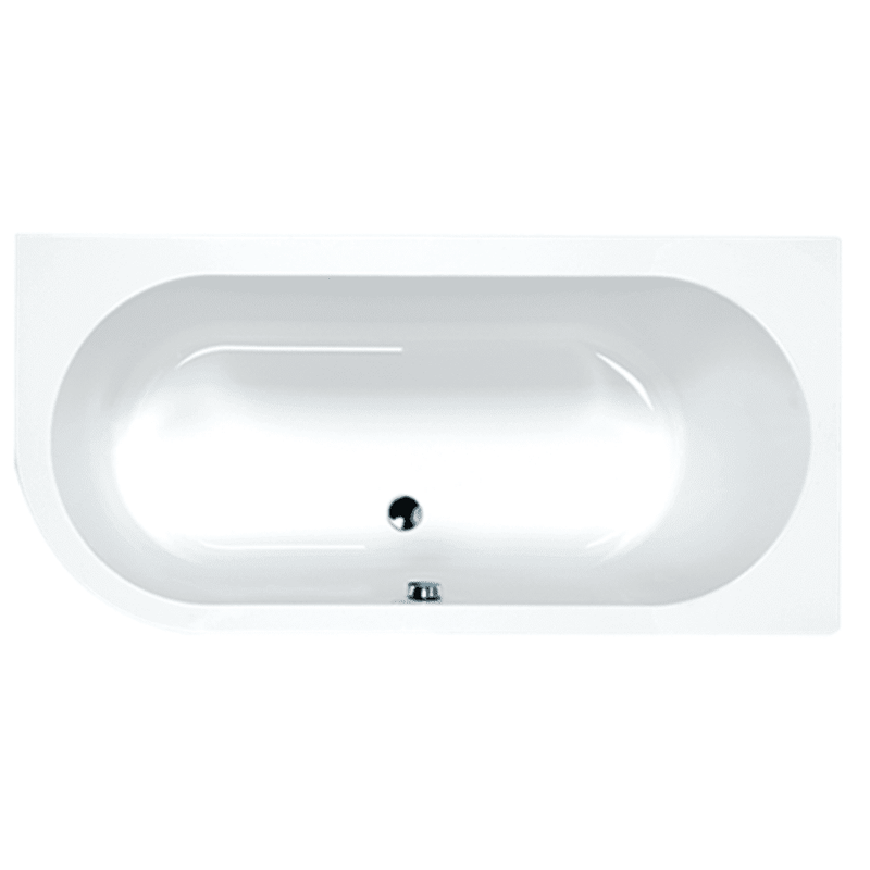 Carron Status 1700mm x 800mm Left-Hand Offset J-Shaped Corner Bath - Carronite
