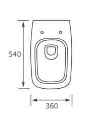 Cedare Back To Wall Toilet inc Soft Close Seat