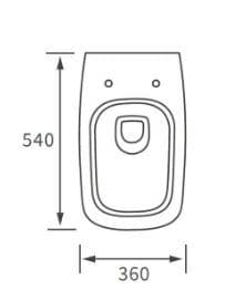 Cedare Back To Wall Toilet inc Soft Close Seat
