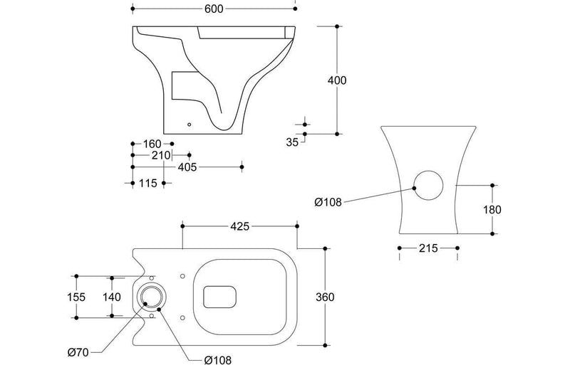 Cedare Bathroom Pack with Bath (various sizes), Toilet, Basin & Pedestal, Taps and Wastes