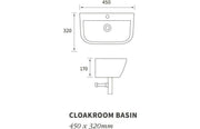Cedare Cloakroom Basin With Optional Colour Bottle Trap