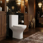 Cedare Open Back Close Coupled Rimless Toilet | Soft Close Seat & Dual Flush
