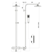 Cedare Vanity Unit Bathroom Pack with L Shape Shower Bath and Dual Shower