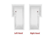 Cedare Vanity Unit Bathroom Pack with L Shape Shower Bath and Dual Shower