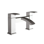 Cedare Vanity Unit Bathroom Pack with L Shape Shower Bath and Dual Shower