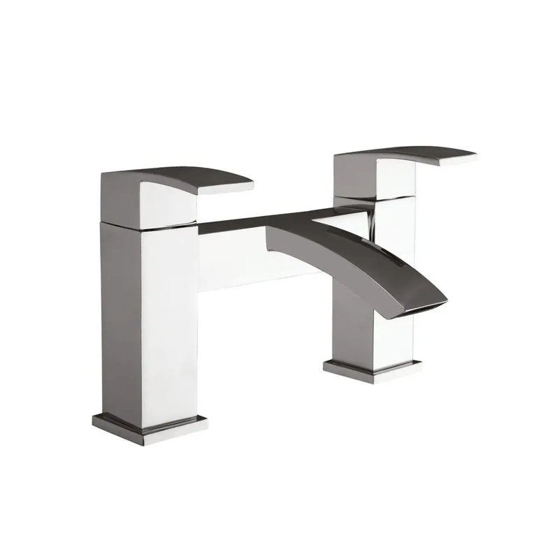 Cedare Vanity Unit Bathroom Pack with L Shape Shower Bath and Dual Shower