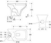 Cedare Walk In Shower Room Pack with 8mm Wet Room Screen (various sizes), Toilet, Basin & Tap