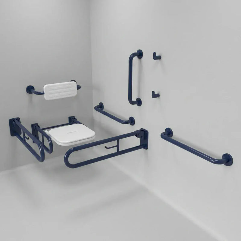 Changing Room Doc M Pack with Stainless Steel, Blue, Grey or White Rails - Blue