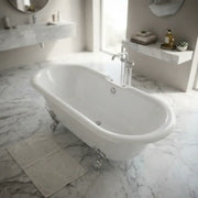 Classics Freestanding 1690 x 740mm White Bath With Chrome Feet