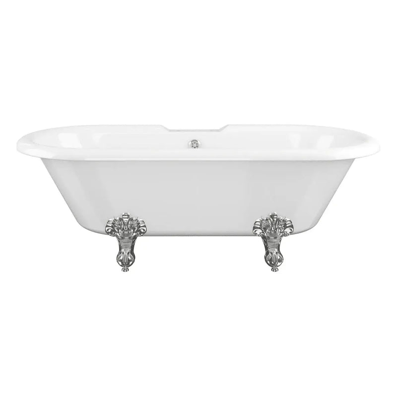 Classics Freestanding 1690 x 740mm White Bath With Chrome Feet