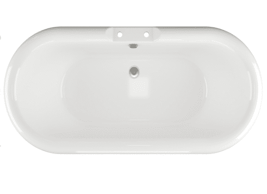 Classics Freestanding 1690 x 740mm White Bath With Chrome Feet