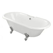 Classics Freestanding 1690 x 740mm White Bath With Chrome Feet