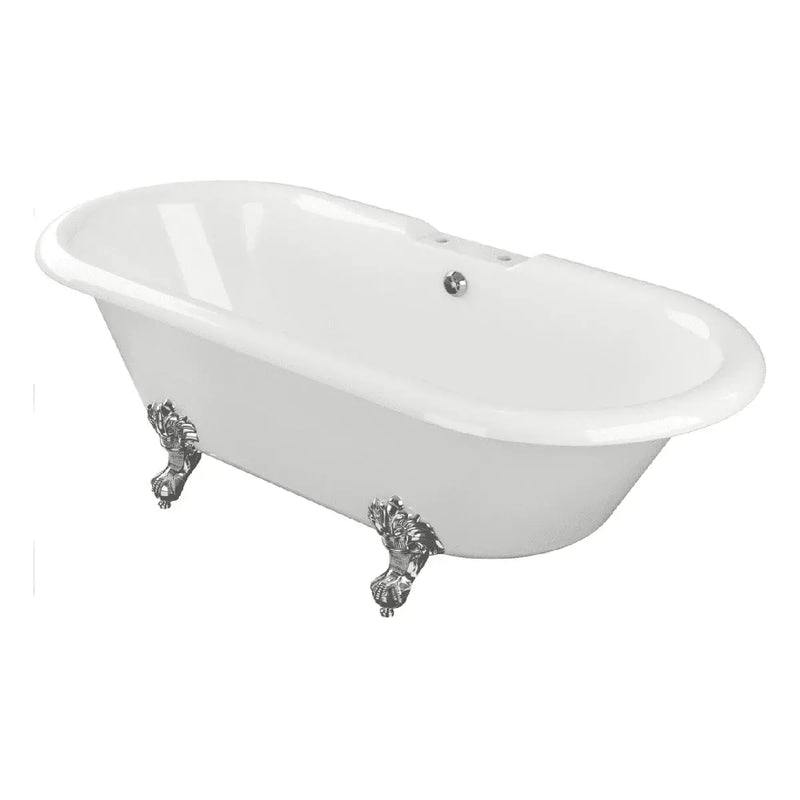 Classics Freestanding 1690 x 740mm White Bath With Chrome Feet