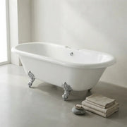 Classics Freestanding 1690 x 740mm White Bath With Chrome Feet
