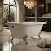 Classics Freestanding 1690 x 740mm White Bath With Chrome Feet